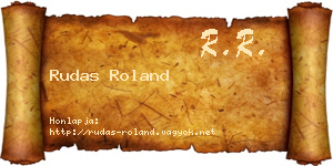 Rudas Roland névjegykártya